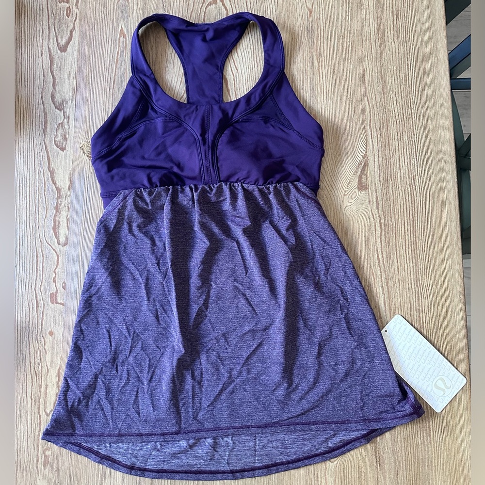 Lululemon 2-in-Run Purple Running Tank Size 8